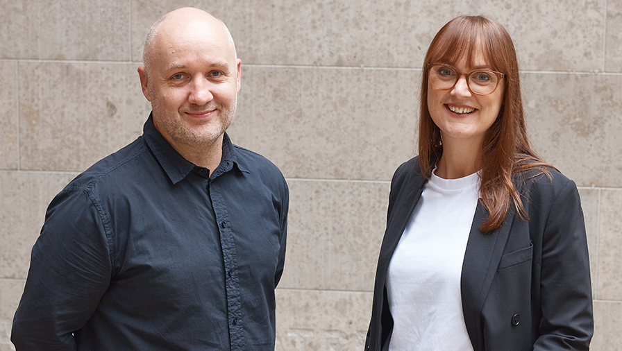 Chris Schofield, left, and Nina East