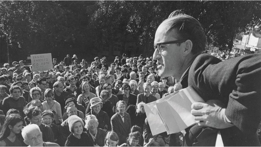 Karl Stead in Vietnam war protest