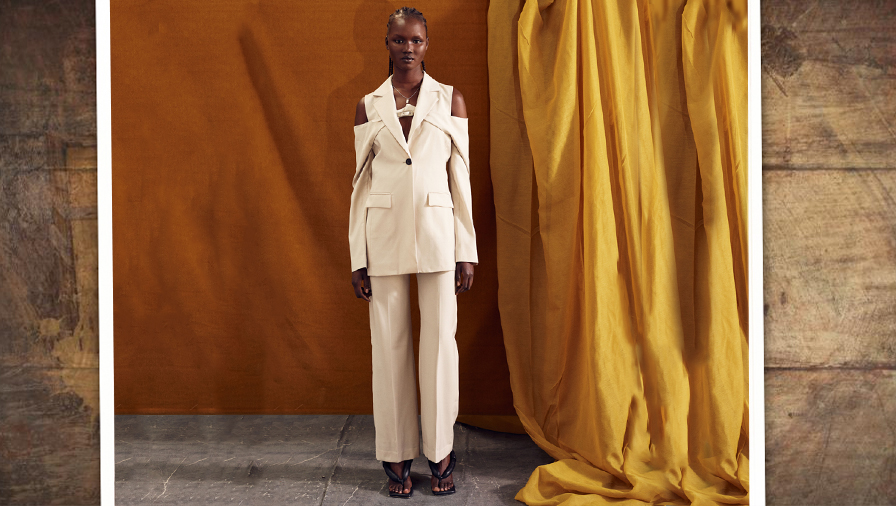 A clothing look from Wynn Hamlyn. 